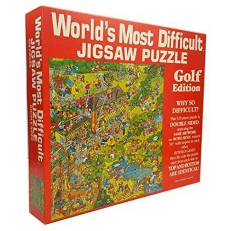 Buffalo Games Worlds Most Difficult Jigsaw Puzzle Golf 529 Pc 15x15