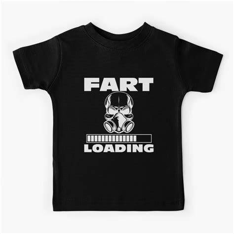 Funny Fart Loading Dad Joke Stinky Gag Farting Joke Kids T Shirt For