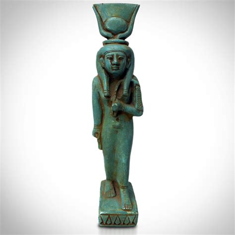 Ancient Egyptian Authentic Painted Goddess Isis Ushabti Tomb Statue