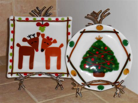 December 2011 Fused Glass Christmas Plates Stained Glass Crafts Glass Crafts Xmas Ornaments
