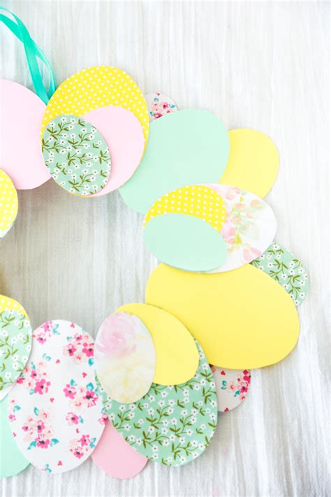 Diy Paper Egg Wreath Simply Being Mommy