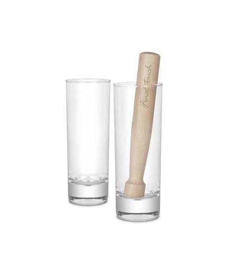 Final Touch Mojito Glass And Muddler Set Ares Kitchen And Baking Supplies