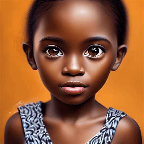 amazing detailed cute african girl · creative fabrica