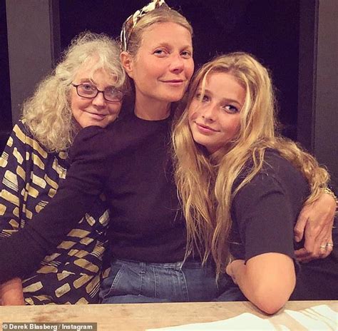 gwyneth paltrow appears with apple and blythe danner in rare three generation snap express digest