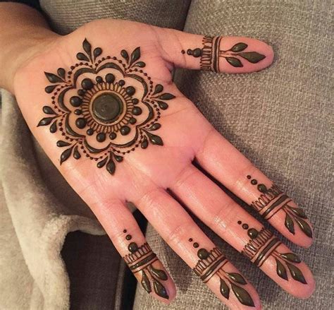 Beginner Easy Mehndi Designs For Left Hand Palm