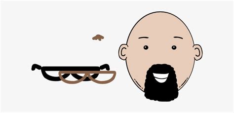 Cartoon Bald Guy With Beard