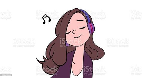 Maybe you would like to learn more about one of these? Girl Listening To Music Stock Illustration - Download ...