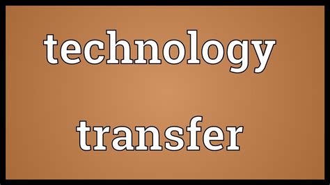 From wikipedia, the free encyclopedia. Technology transfer Meaning - YouTube