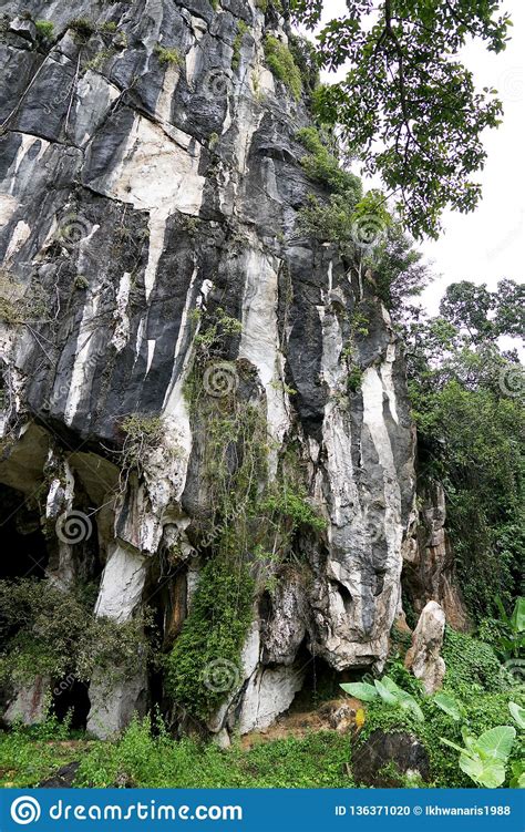 Beautiful Natural Limestone Cave Entrance In Malaysia Limestone Hill