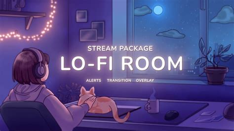 Lofi Room Twitch Overlay And Alerts Stream Package For Obs Youtube