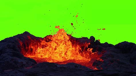 Volcano Lava Bubbling Green Screen Youtube