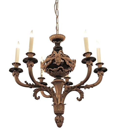 Dressed with 100% crystal, this chandelier is characteristic of the grand chandeliers which decorated the finest chateaux and palaces across europe and reflects a time of class and elegance which is. Antique 1900 French Empire 6 Arm Bronze Chandelier | Olde ...