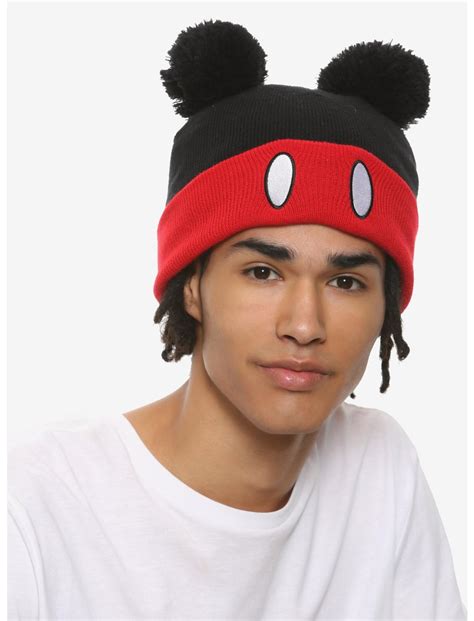 Disney Mickey Mouse Pom Ear Watchman Beanie Hot Topic