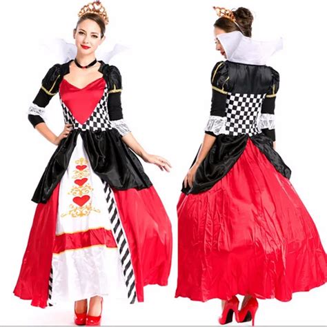high quality queen of hearts costume luxurious evening gowns cosplay dress 2018 new queen of