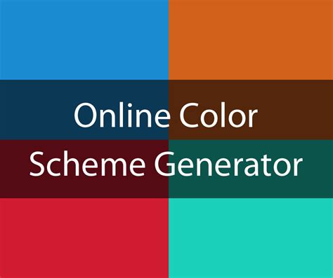 Color Scheme Generator Generates Six Color Schemes Based On One