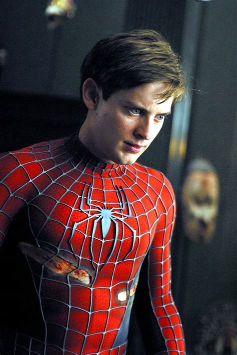 Download Tobey Maguire In Ripped Spider Man Suit Wallpaper