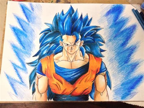How To Draw Goku Super Saiyan Blue Goku Drawing Blue Ssgss Draw