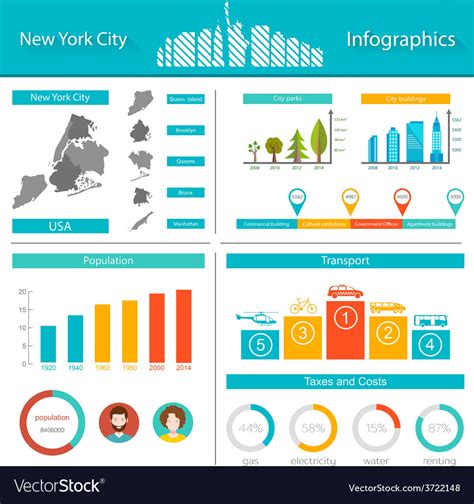 Infographics New York City Royalty Free Vector Image
