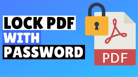 How To Password Protect Pdf File Set Password On Pdf Youtube