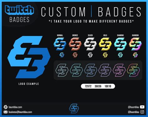 Custom Sub Badges Twitch Sub Cheer Custom Badges Etsy