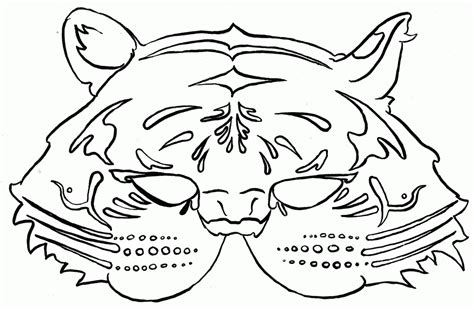 Tiger Mask Coloring Pages Printable Tiger Mask Template Easy Peasy