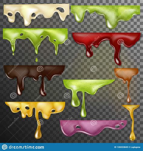 Dripping Drops Vector Dripped Liquid And Dropping Splash Illustration
