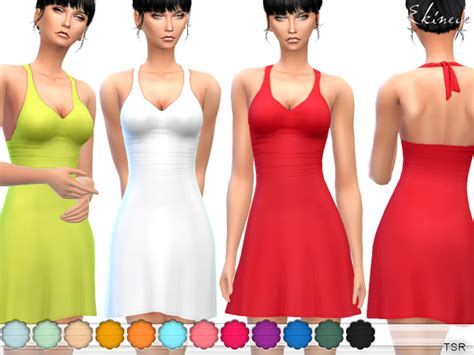 Halter Dress By Ekinege At Tsr Sims 4 Updates