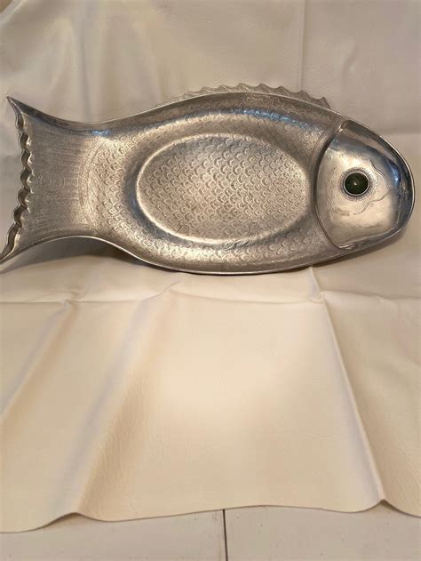 Vintage Arthur Court Aluminum Fish Serving Platter Circa 1975 Etsy