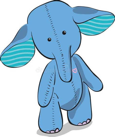 Cute Blue Elephant Stock Vector Illustration Of Sitting 6476666