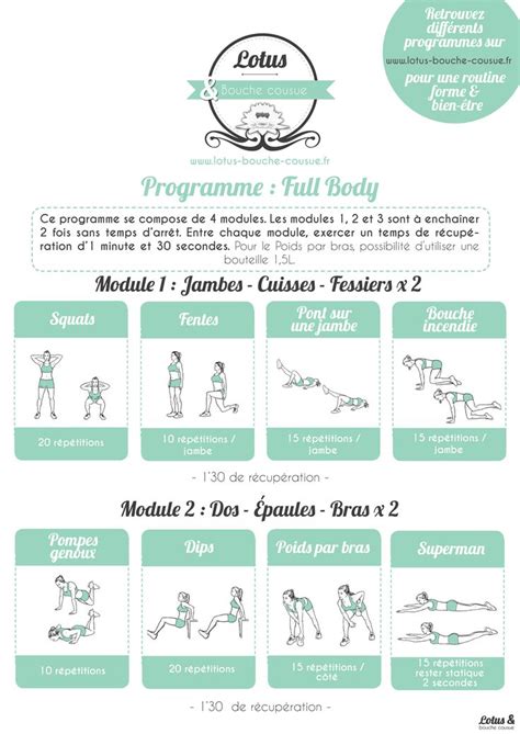 Programme Fitness Full Body N Raffermir Poitrine Programme Fitness