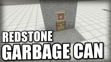 Minecraft Ps4 Redstone Garbage Can Tutorial Ps3 Xbox Wii U