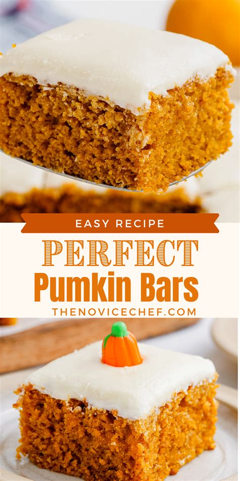 The Best Pumpkin Bars Easy Recipe The Novice Chef