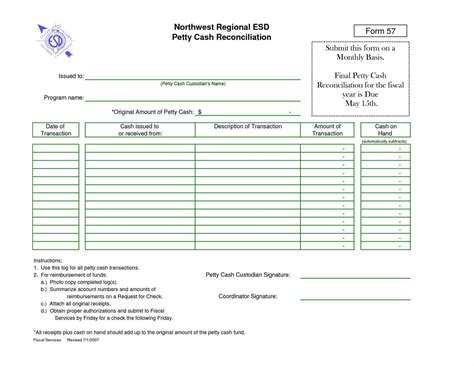 Cash reconciliation sheet template is financial document which is conducted for the verification about the amount of cash which is added or subtracted through transaction. The captivating Petty Cash Reconciliation Sheet - Sample Templates - Sample For Petty Cash ...