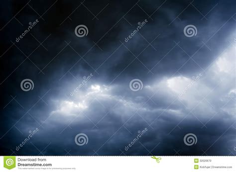 Storm Cloudy Sky Before Raining Stock Photo Image Of Meadow