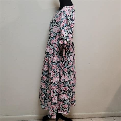 Laura Ashley Vintage Floral Cottagecore Dress Size Depop
