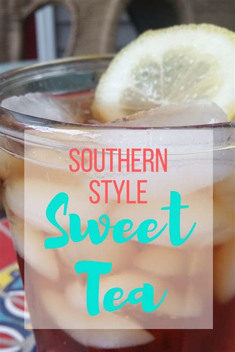 The Southern Style Sweet Tea Is Garnished With Lemon