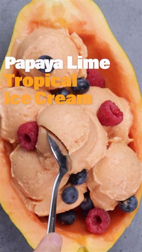 Tropical Papaya Ice Cream 🍨 Dairy Free Vegan Gluten Free 🤯 You Must