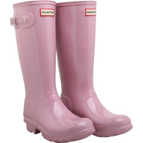 Buy Hunter Original Girls Gloss Wellington Boots Pink