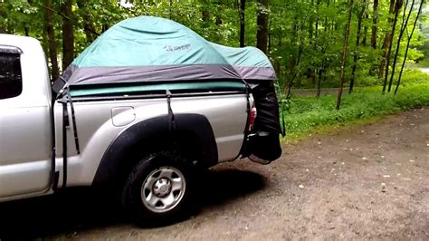 Guide gear compact truck tent. Guide Gear Compact Truck Tent Rainstorm Review - FINE! - YouTube