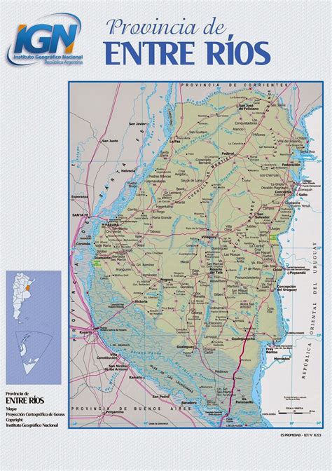 Mapa De Entre Rios Argentina