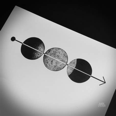 Moon tattoo done by jing heng at kaohsiung of taiwan. GEOMETRIC TATTOOS BY MARK OSTEIN — Interpretation of lunar ...