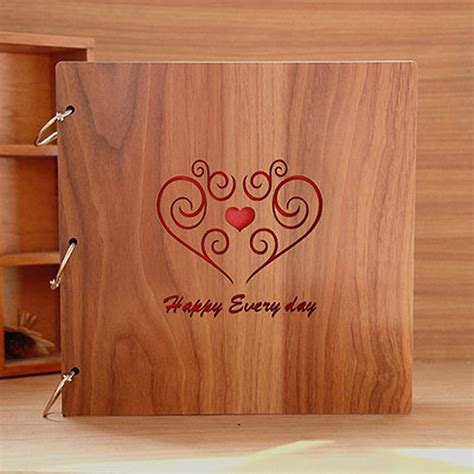 Wooden Cover Albums Handmade Loose Leaf Pasted Diy Photo Album