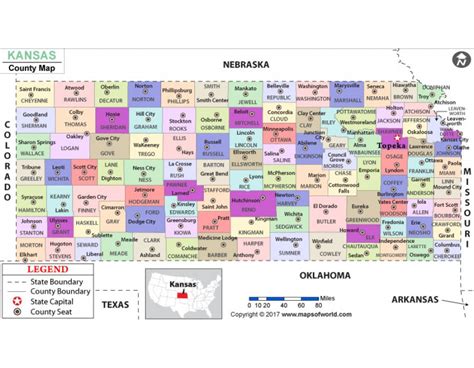 Buy Kansas County Map