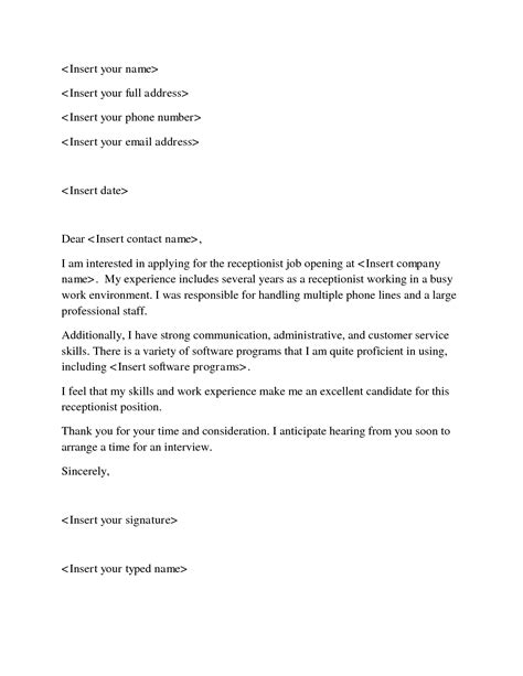 Cover Letter Help Receptionist Resume Top Essay