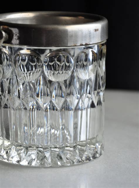 Antique Cut Crystal Ice Bucket Etsy