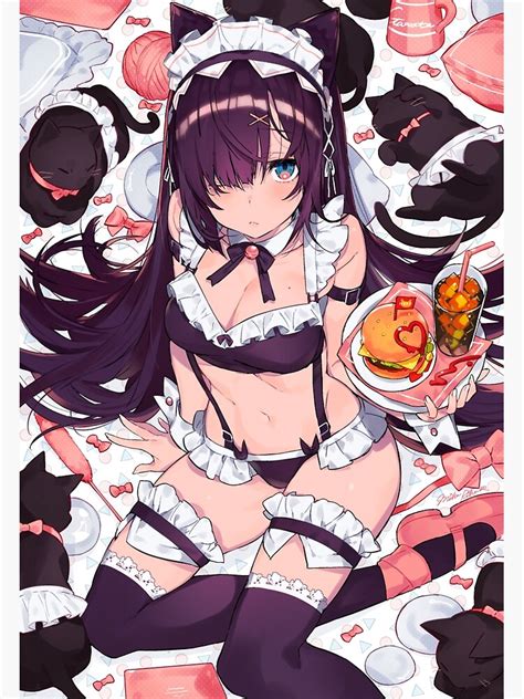 Maid Anime Girl Poster By Reynoka Redbubble