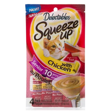 Delectables™ Chicken Senior 10 Yrs Squeeze Up™ Cat Treat 4 X 14g