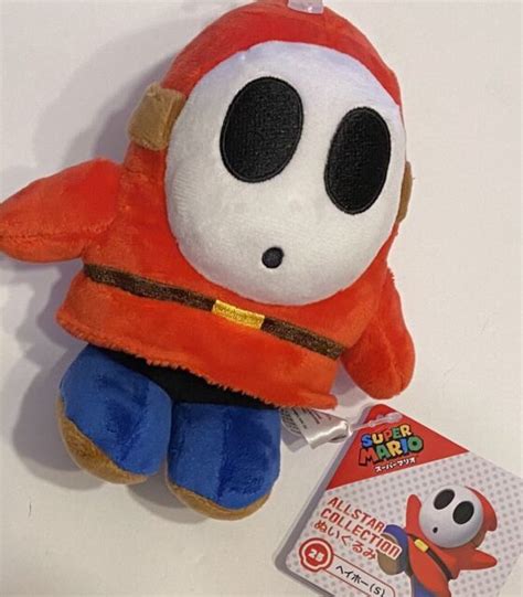 Nintendo Mario Bros Shy Guy Plush Doll Red 7” Ebay