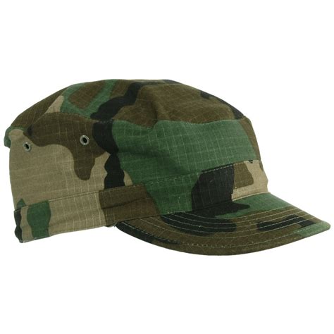 Tactical Bdu Us Army Ripstop Cadet Field Cap Combat Sun Hat Woodland