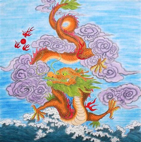 Chinese Dragon Painting 4449035 66cm X 66cm26〃 X 26〃